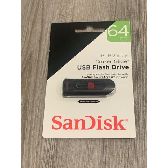SanDisk Cruzer Glide Flash Drive 64GB USB 2.0 - Picture 1 of 2